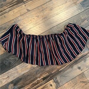 Striped Navy and Red Women's Tub Top